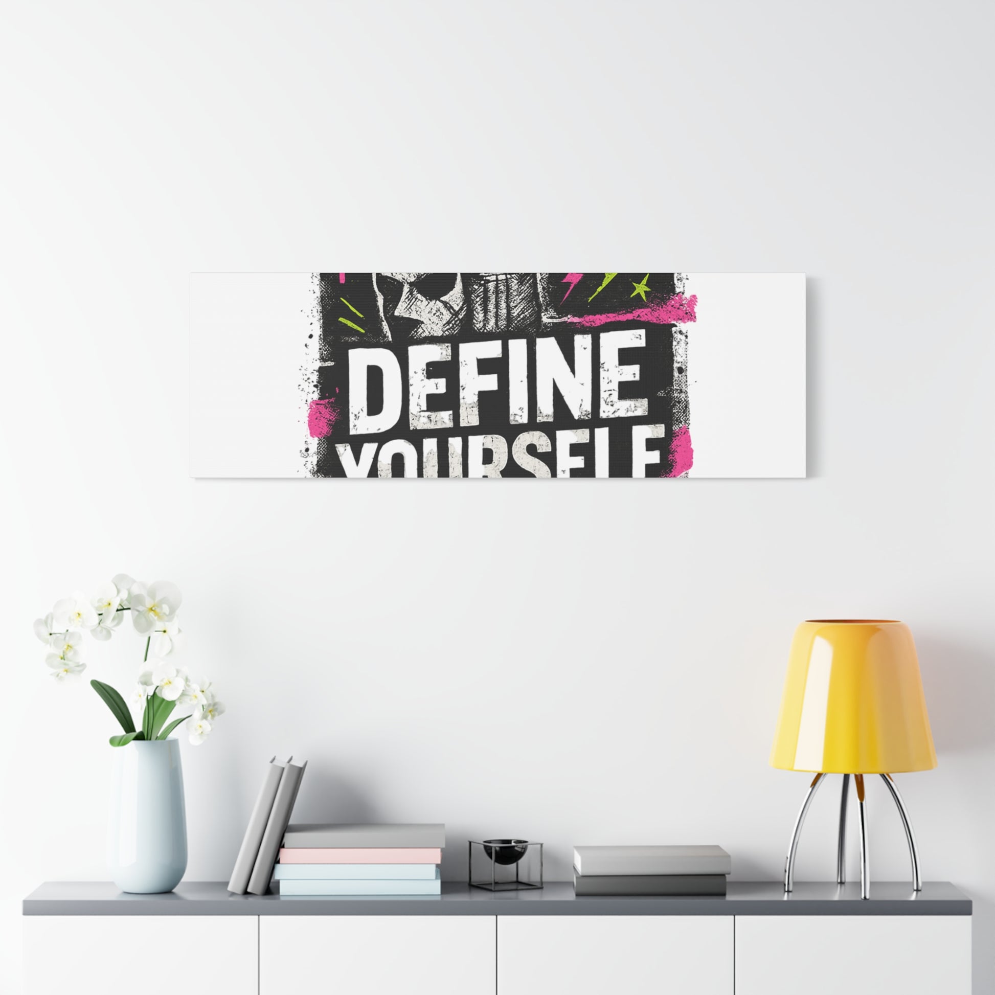 Define Yourself Canvas Wall Art — Bold Motivational Matte Print-Canvas-Haxberry-Printify