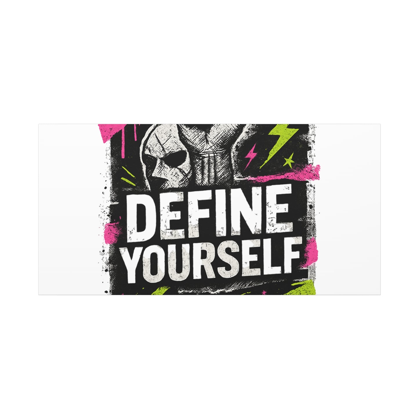 Define Yourself Canvas Wall Art — Bold Motivational Matte Print-Canvas-Haxberry-Printify