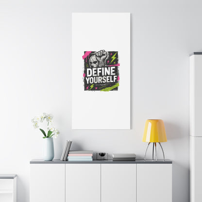 Define Yourself Canvas Wall Art — Bold Motivational Matte Print-Canvas-Haxberry-Printify
