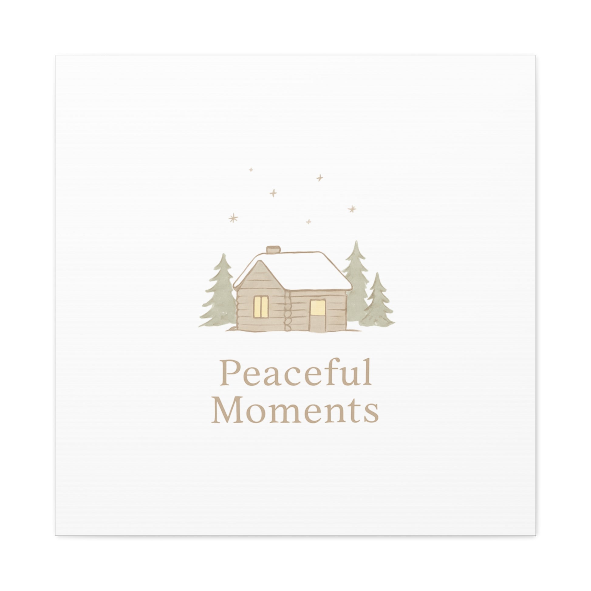 Peaceful Moments Cabin Canvas-Canvas-Haxberry-Printify