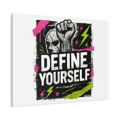 Define Yourself Canvas Wall Art — Bold Motivational Matte Print-Canvas-Haxberry-Printify