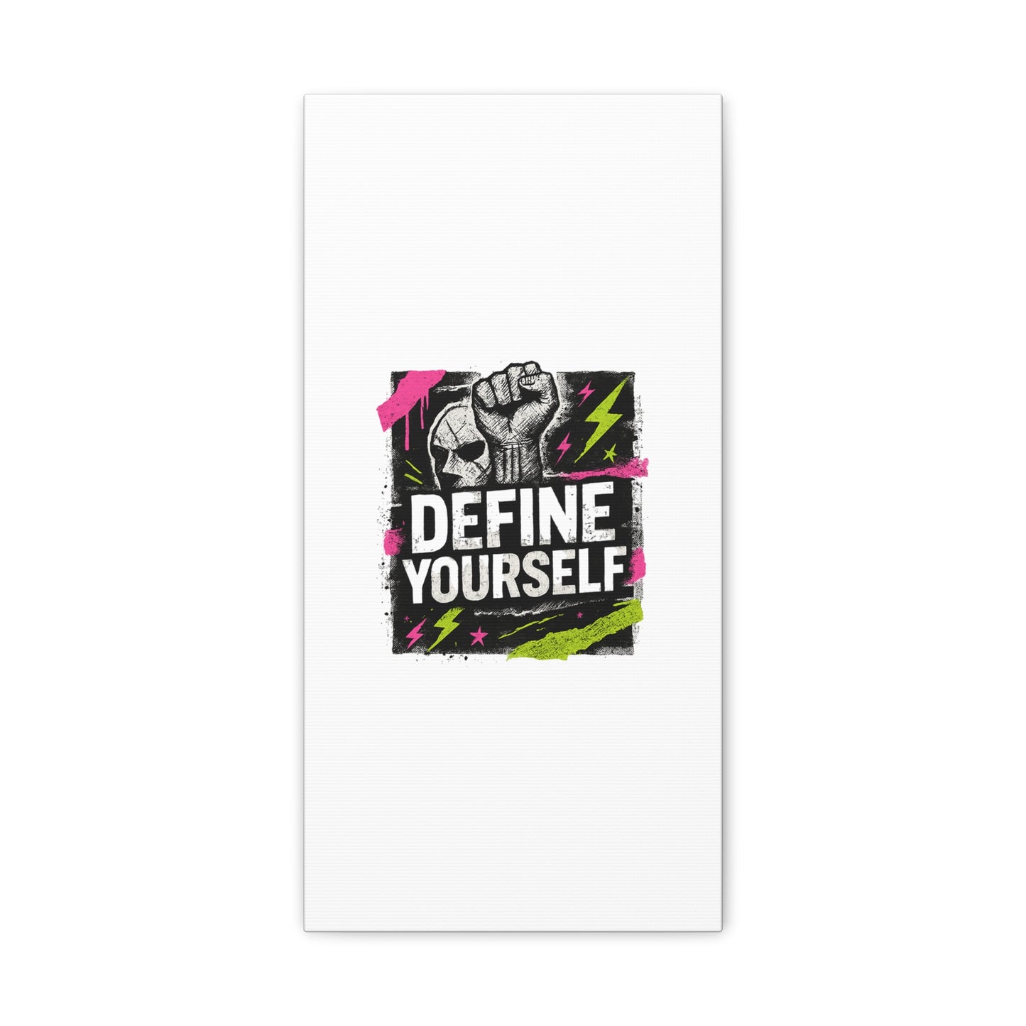 Define Yourself Canvas Wall Art — Bold Motivational Matte Print-Canvas-Haxberry-Printify