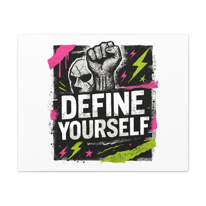 Define Yourself Canvas Wall Art — Bold Motivational Matte Print-Canvas-Haxberry-Printify
