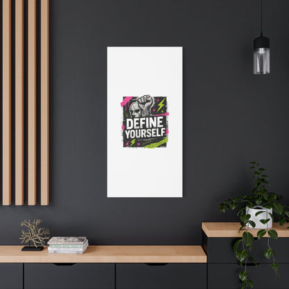 Define Yourself Canvas Wall Art — Bold Motivational Matte Print-Canvas-Haxberry-Printify