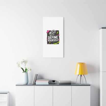 Define Yourself Canvas Wall Art — Bold Motivational Matte Print-Canvas-Haxberry-Printify