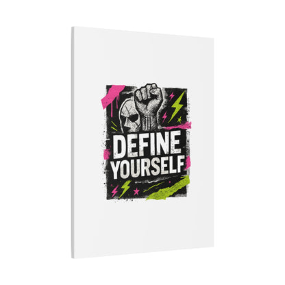 Define Yourself Canvas Wall Art — Bold Motivational Matte Print-Canvas-Haxberry-Printify
