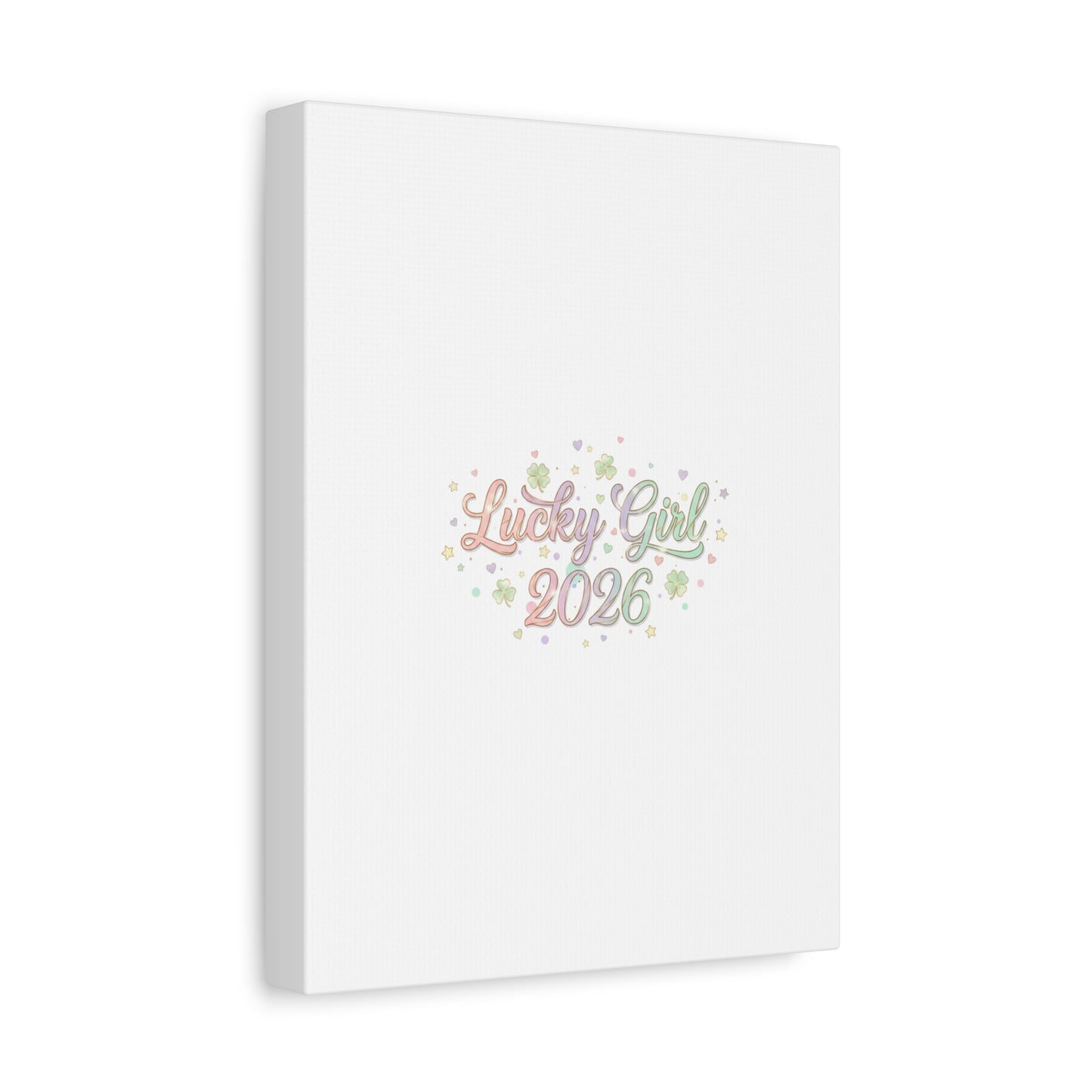 Lucky Girl 2026 Canvas | Manifest Luck, Lucky Charms Wall Art-Canvas-Haxberry-Printify