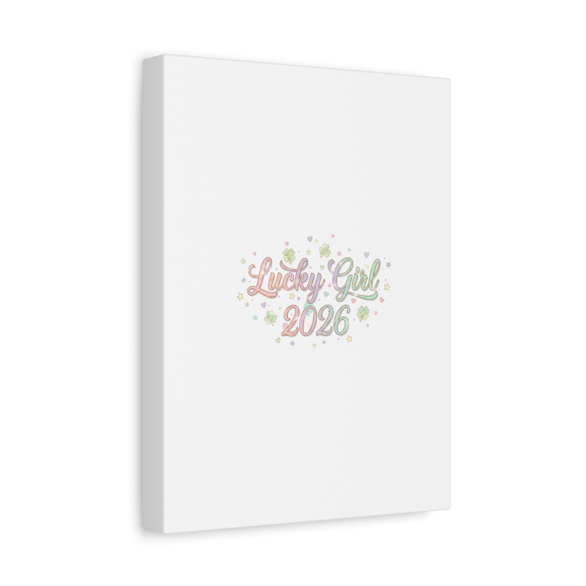 Lucky Girl 2026 Canvas | Manifest Luck, Lucky Charms Wall Art-Canvas-Haxberry-Printify
