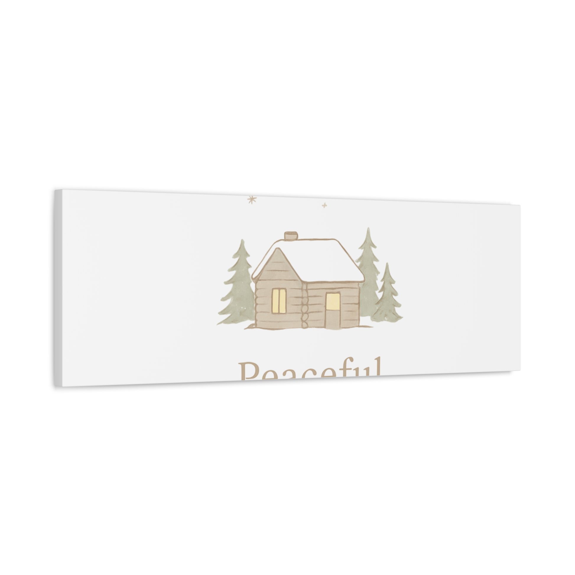 Peaceful Moments Cabin Canvas-Canvas-Haxberry-Printify