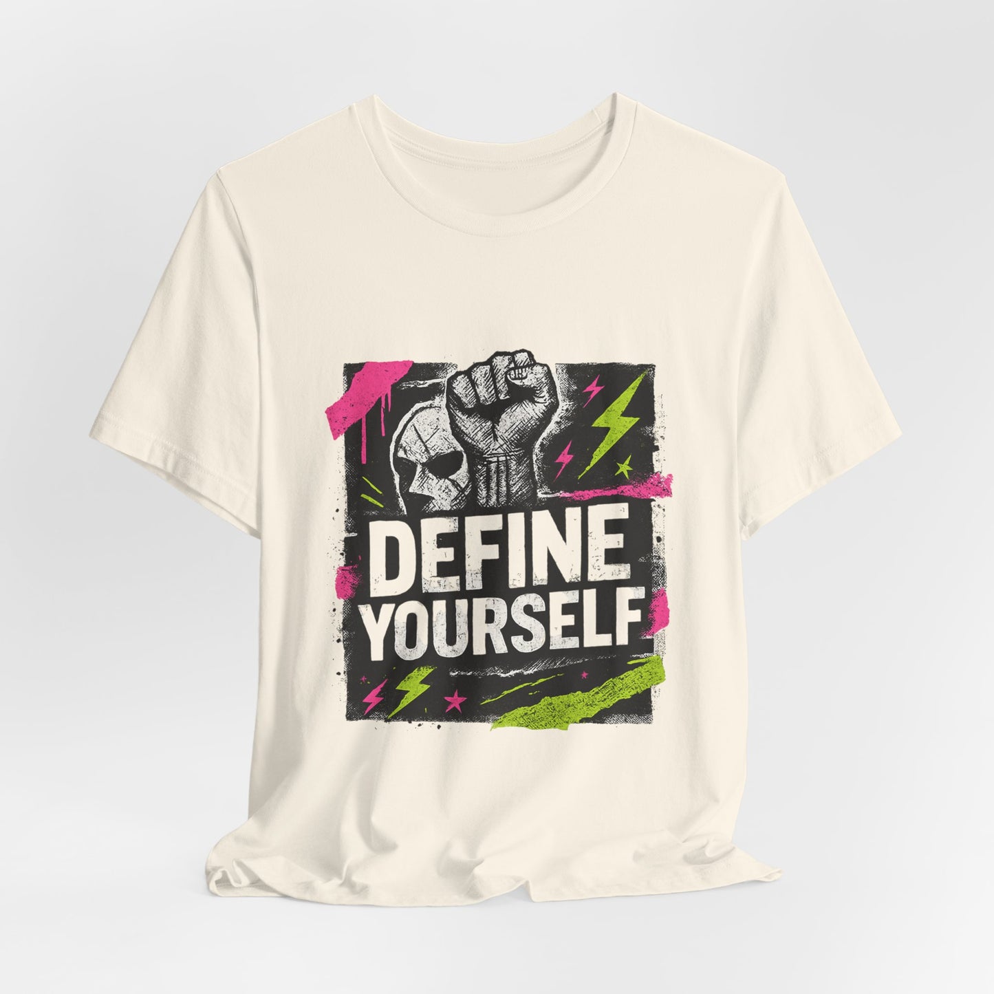 Define Yourself Graphic Tee — Empowerment Fist Shirt-T-Shirt-Haxberry-Printify