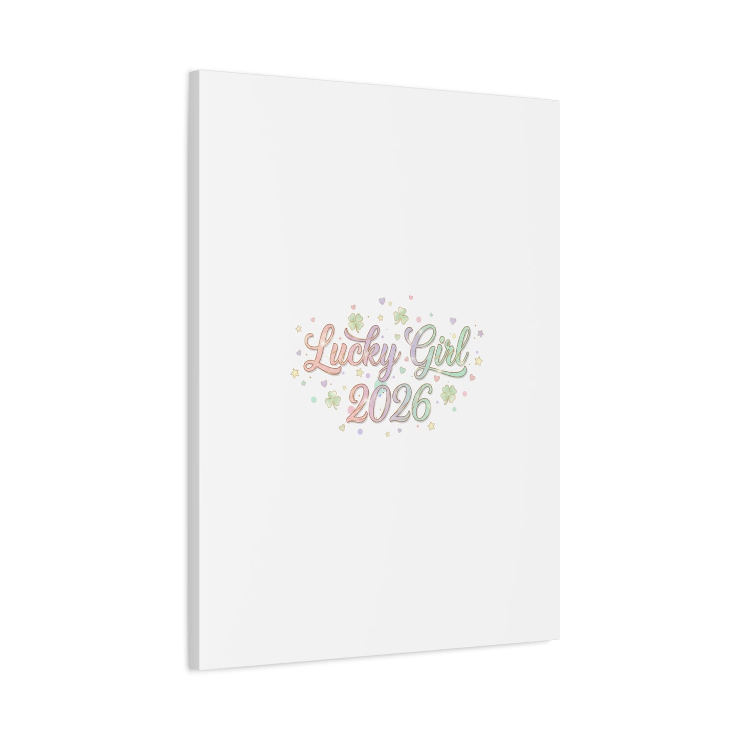 Lucky Girl 2026 Canvas | Manifest Luck, Lucky Charms Wall Art-Canvas-Haxberry-Printify