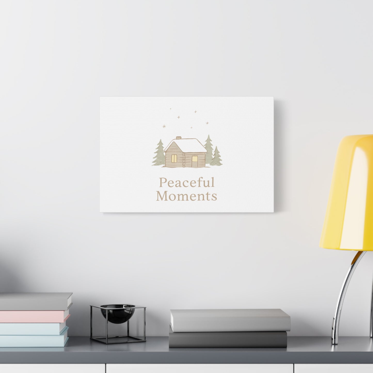 Peaceful Moments Cabin Canvas-Canvas-Haxberry-Printify