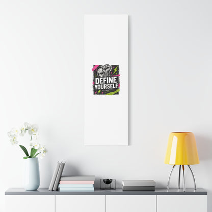 Define Yourself Canvas Wall Art — Bold Motivational Matte Print-Canvas-Haxberry-Printify