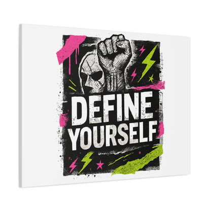 Define Yourself Canvas Wall Art — Bold Motivational Matte Print-Canvas-Haxberry-Printify