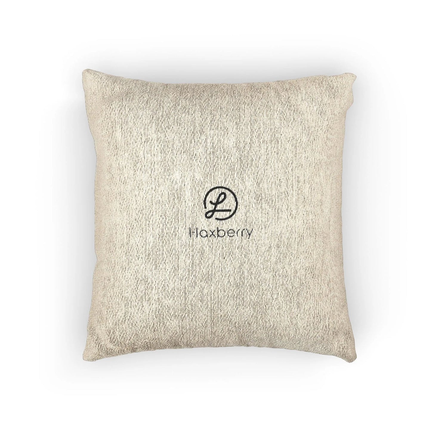 Woven Pillow — Neutral Handwoven Decorative Cushion with Subtle Logo-Pillow-Haxberry-Printify