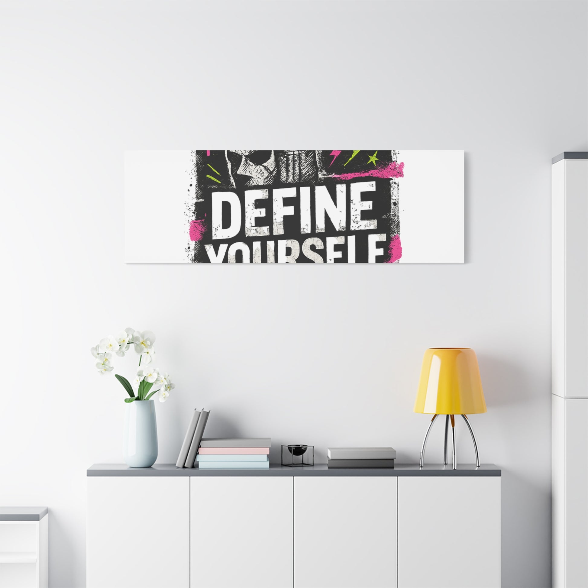 Define Yourself Canvas Wall Art — Bold Motivational Matte Print-Canvas-Haxberry-Printify