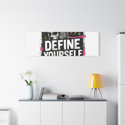 Define Yourself Canvas Wall Art — Bold Motivational Matte Print-Canvas-Haxberry-Printify
