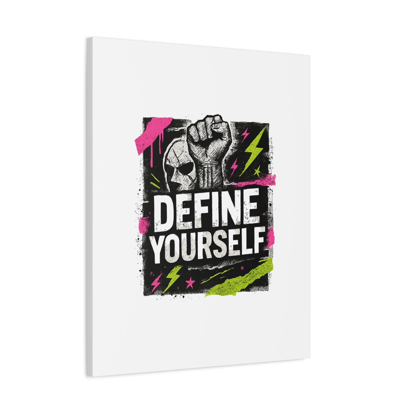 Define Yourself Canvas Wall Art — Bold Motivational Matte Print-Canvas-Haxberry-Printify