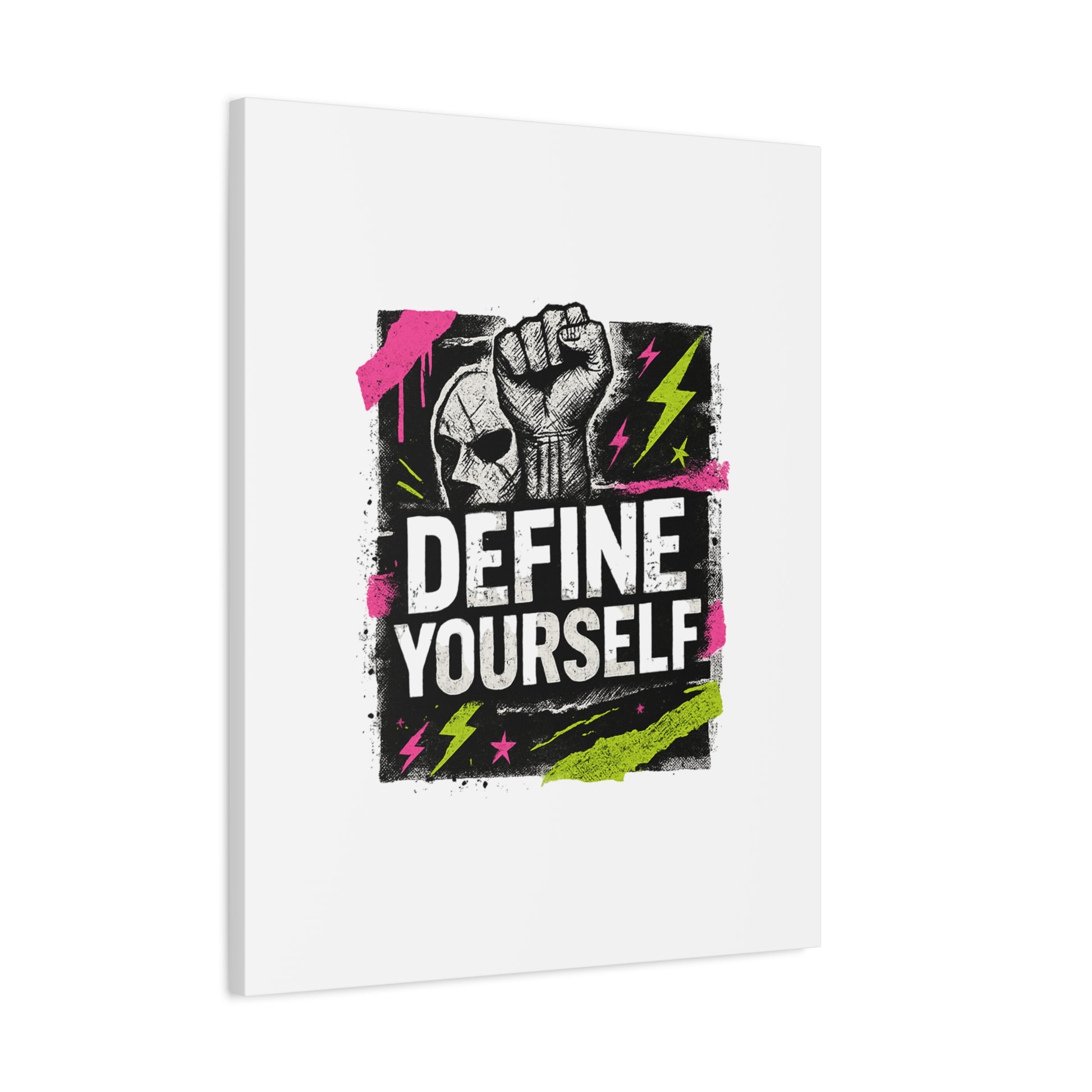Define Yourself Canvas Wall Art — Bold Motivational Matte Print-Canvas-Haxberry-Printify