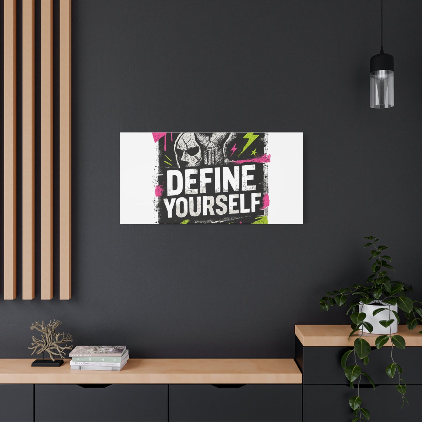 Define Yourself Canvas Wall Art — Bold Motivational Matte Print-Canvas-Haxberry-Printify