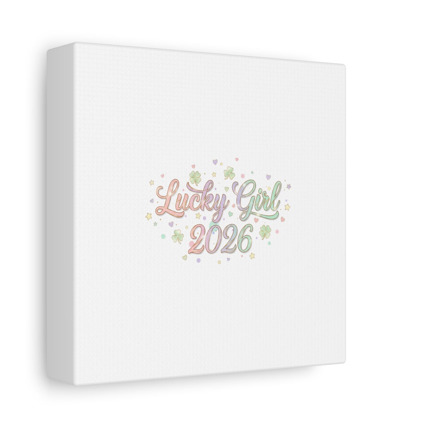Lucky Girl 2026 Canvas | Manifest Luck, Lucky Charms Wall Art-Canvas-Haxberry-Printify