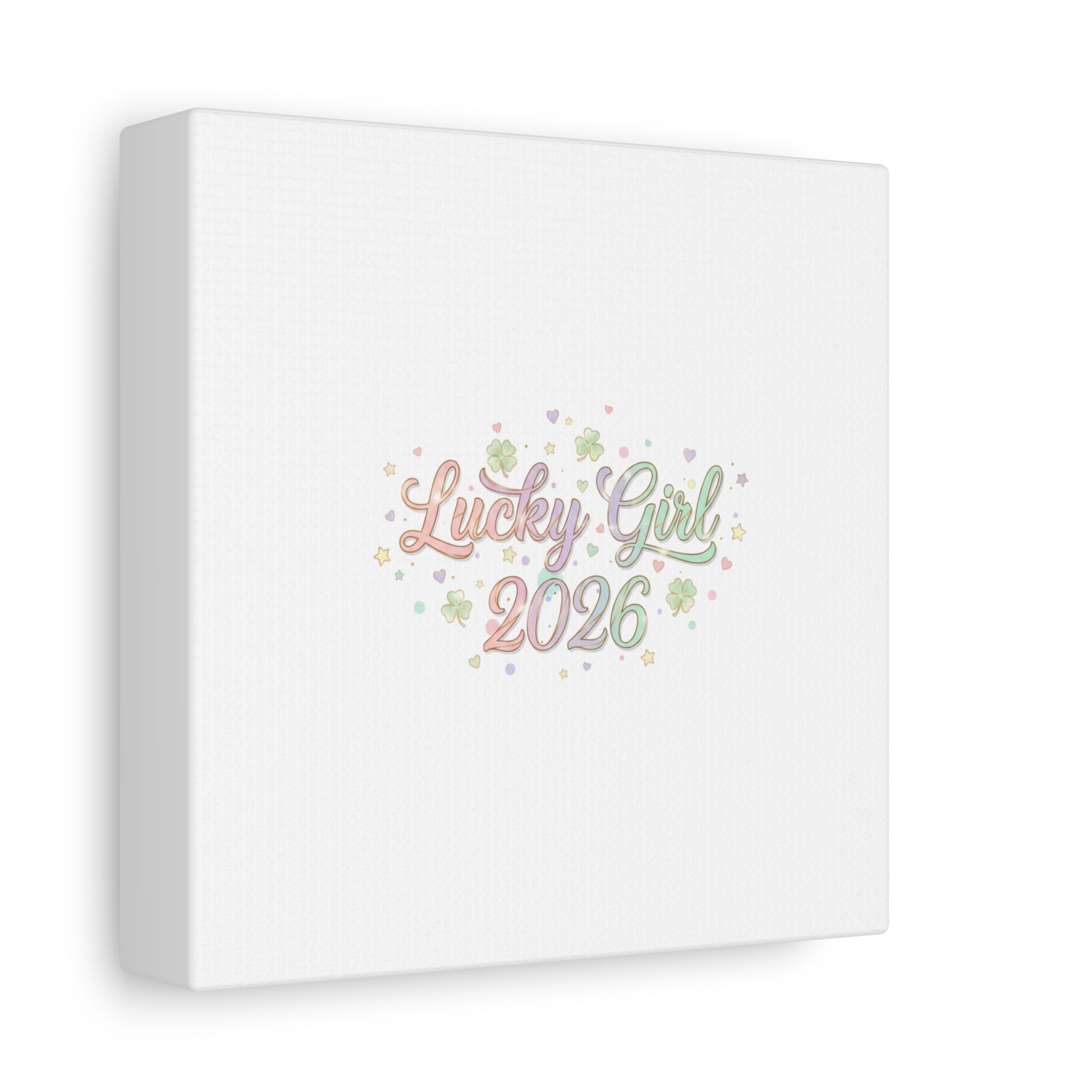 Lucky Girl 2026 Canvas | Manifest Luck, Lucky Charms Wall Art-Canvas-Haxberry-Printify