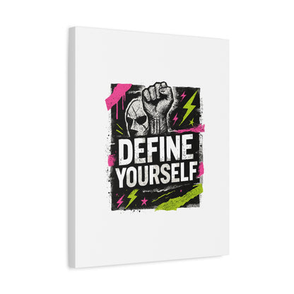 Define Yourself Canvas Wall Art — Bold Motivational Matte Print-Canvas-Haxberry-Printify