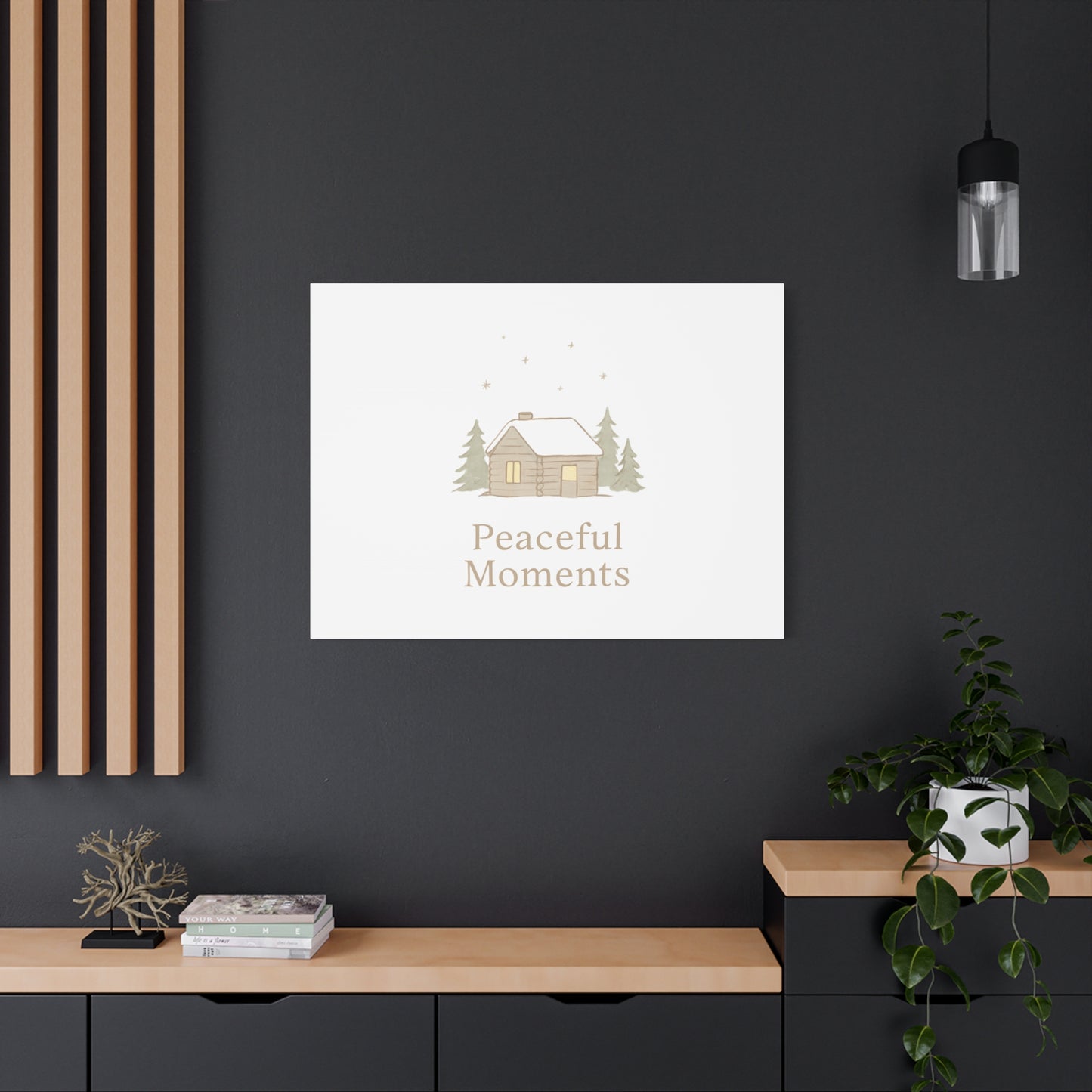 Peaceful Moments Cabin Canvas-Canvas-Haxberry-Printify