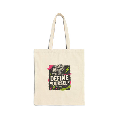 Define Yourself Canvas Tote Bag — Empowerment Graphic Eco-Friendly Shopper-Bags-Haxberry-Printify