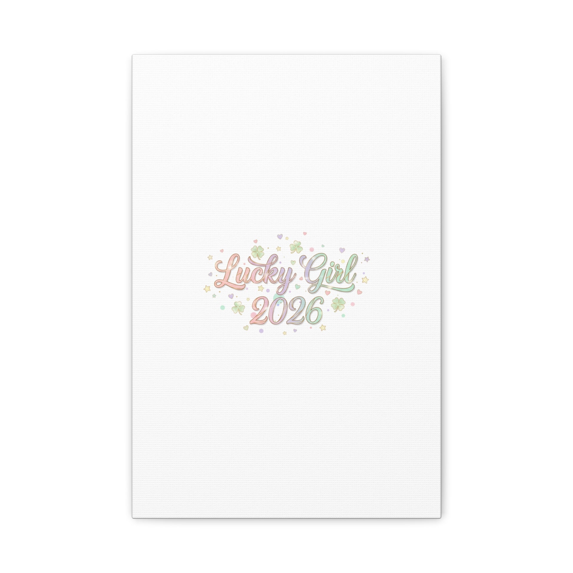 Lucky Girl 2026 Canvas | Manifest Luck, Lucky Charms Wall Art-Canvas-Haxberry-Printify
