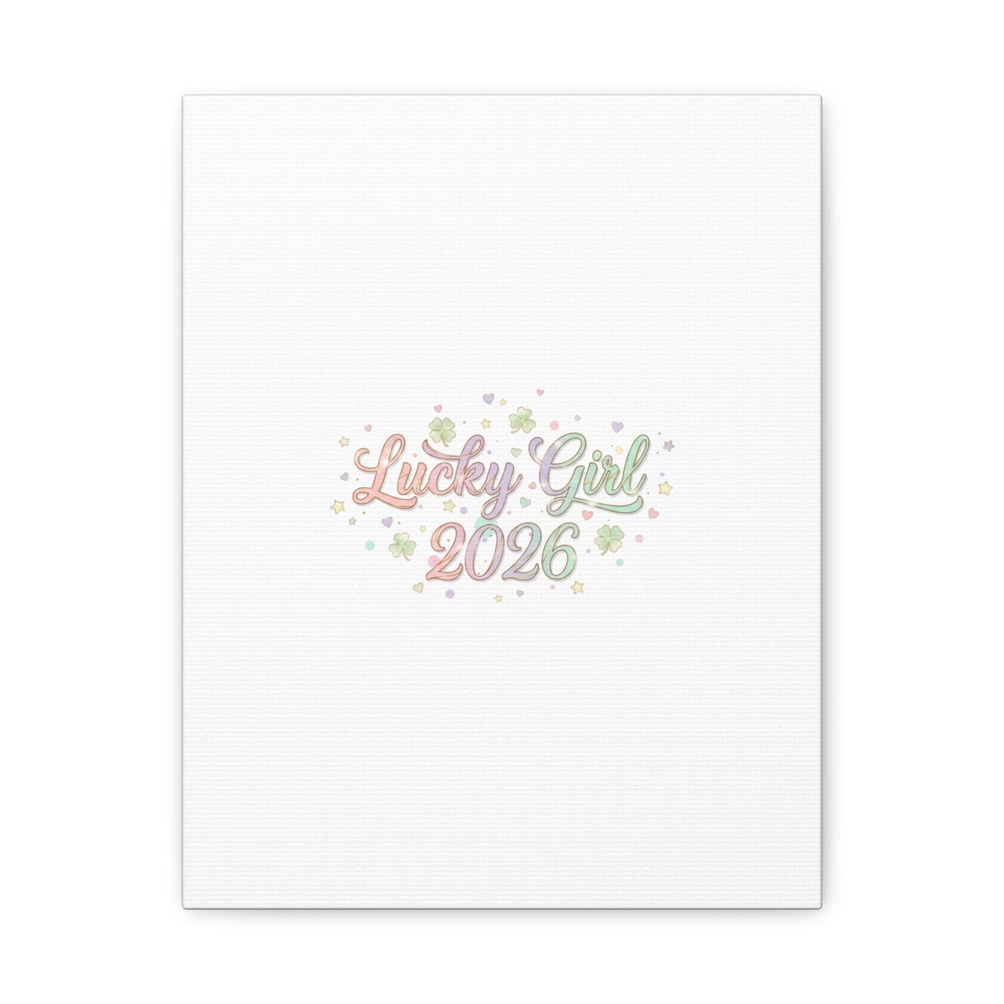 Lucky Girl 2026 Canvas | Manifest Luck, Lucky Charms Wall Art-Canvas-Haxberry-Printify
