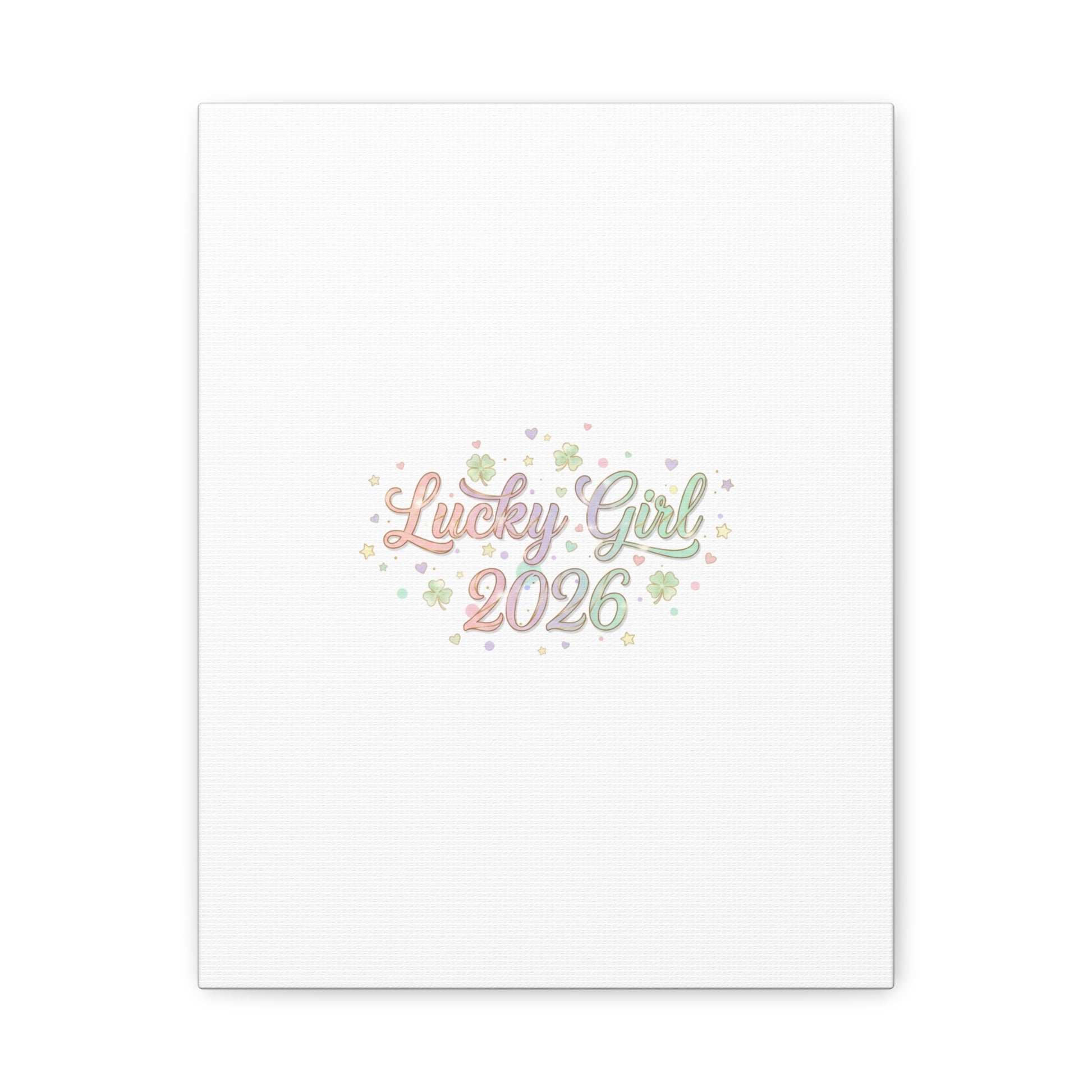 Lucky Girl 2026 Canvas | Manifest Luck, Lucky Charms Wall Art-Canvas-Haxberry-Printify