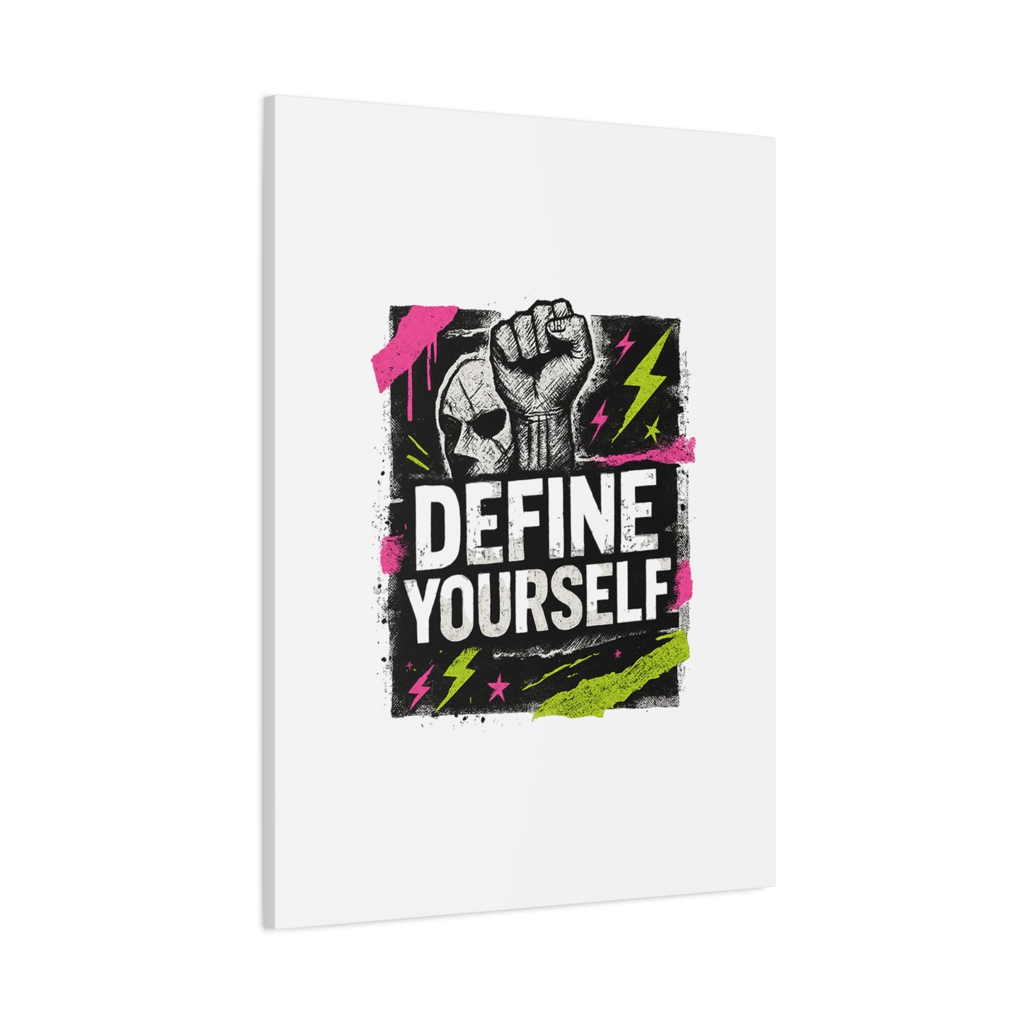 Define Yourself Canvas Wall Art — Bold Motivational Matte Print-Canvas-Haxberry-Printify