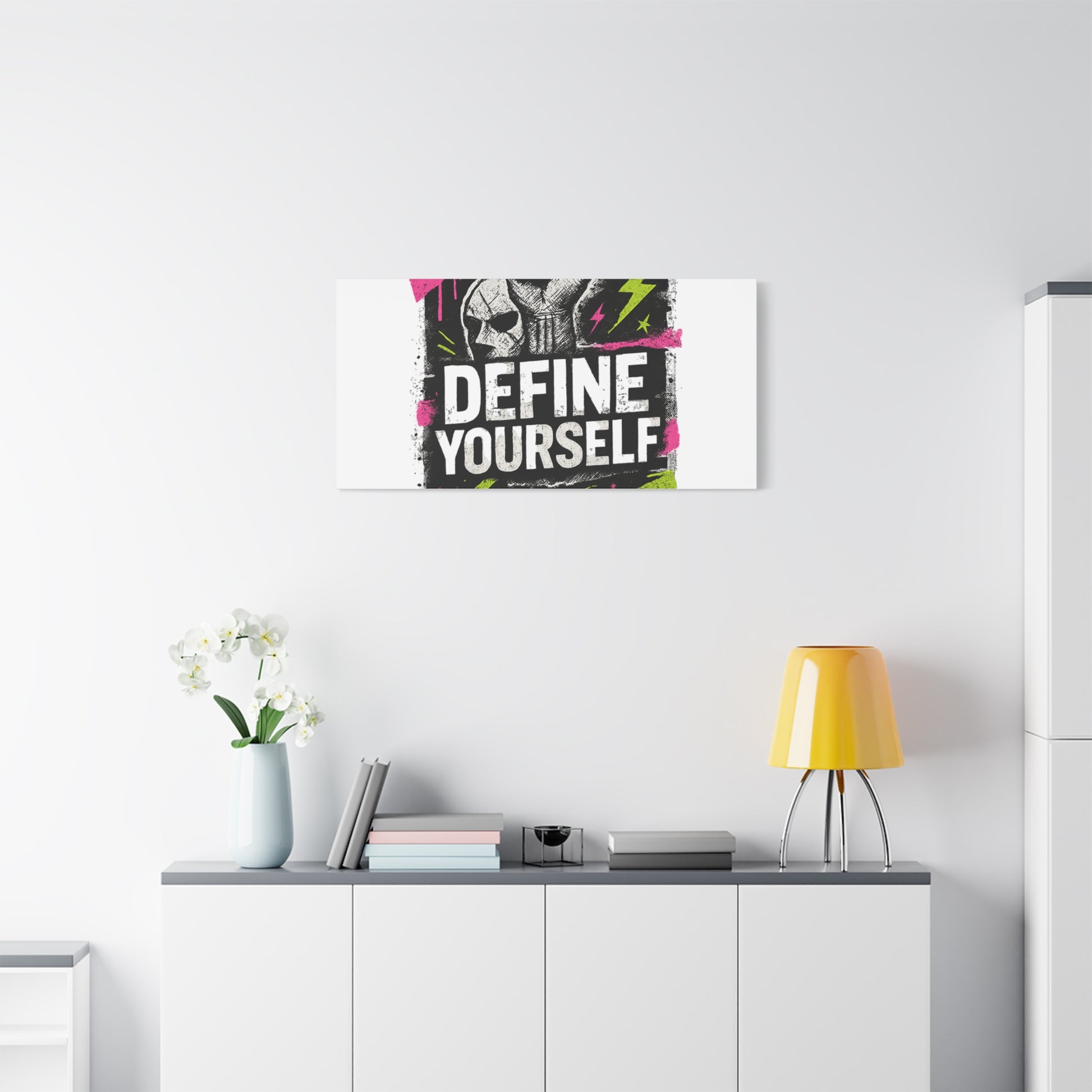 Define Yourself Canvas Wall Art — Bold Motivational Matte Print-Canvas-Haxberry-Printify