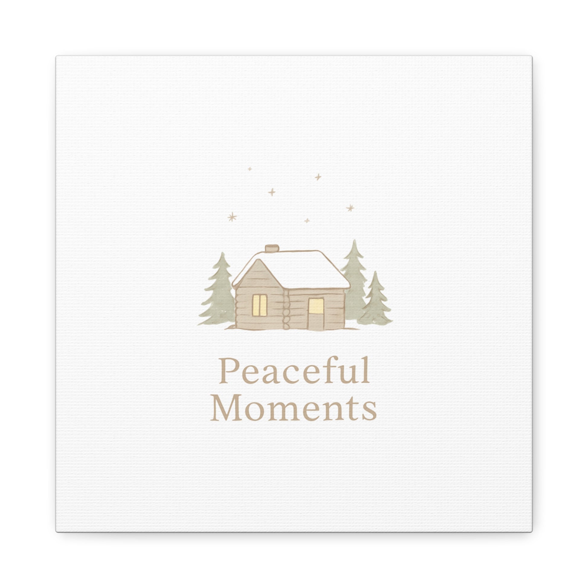 Peaceful Moments Cabin Canvas-Canvas-Haxberry-Printify