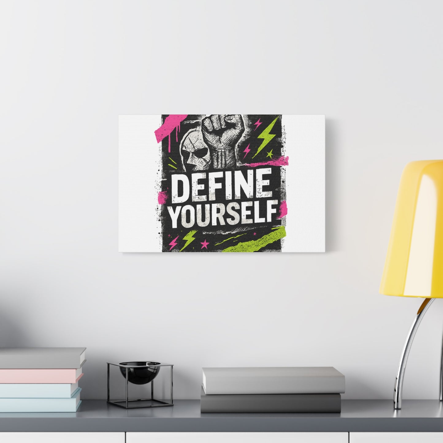 Define Yourself Canvas Wall Art — Bold Motivational Matte Print-Canvas-Haxberry-Printify