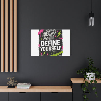 Define Yourself Canvas Wall Art — Bold Motivational Matte Print-Canvas-Haxberry-Printify
