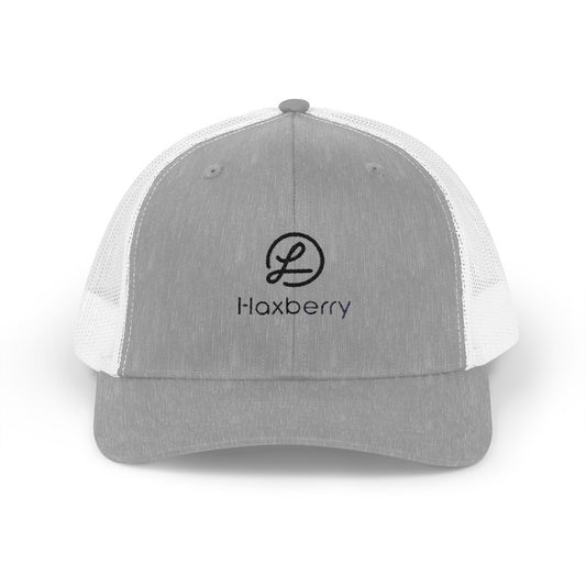 Haxberry Logo Trucker Cap — Embroidered Snapback Mesh Hat
