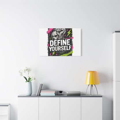 Define Yourself Canvas Wall Art — Bold Motivational Matte Print-Canvas-Haxberry-Printify