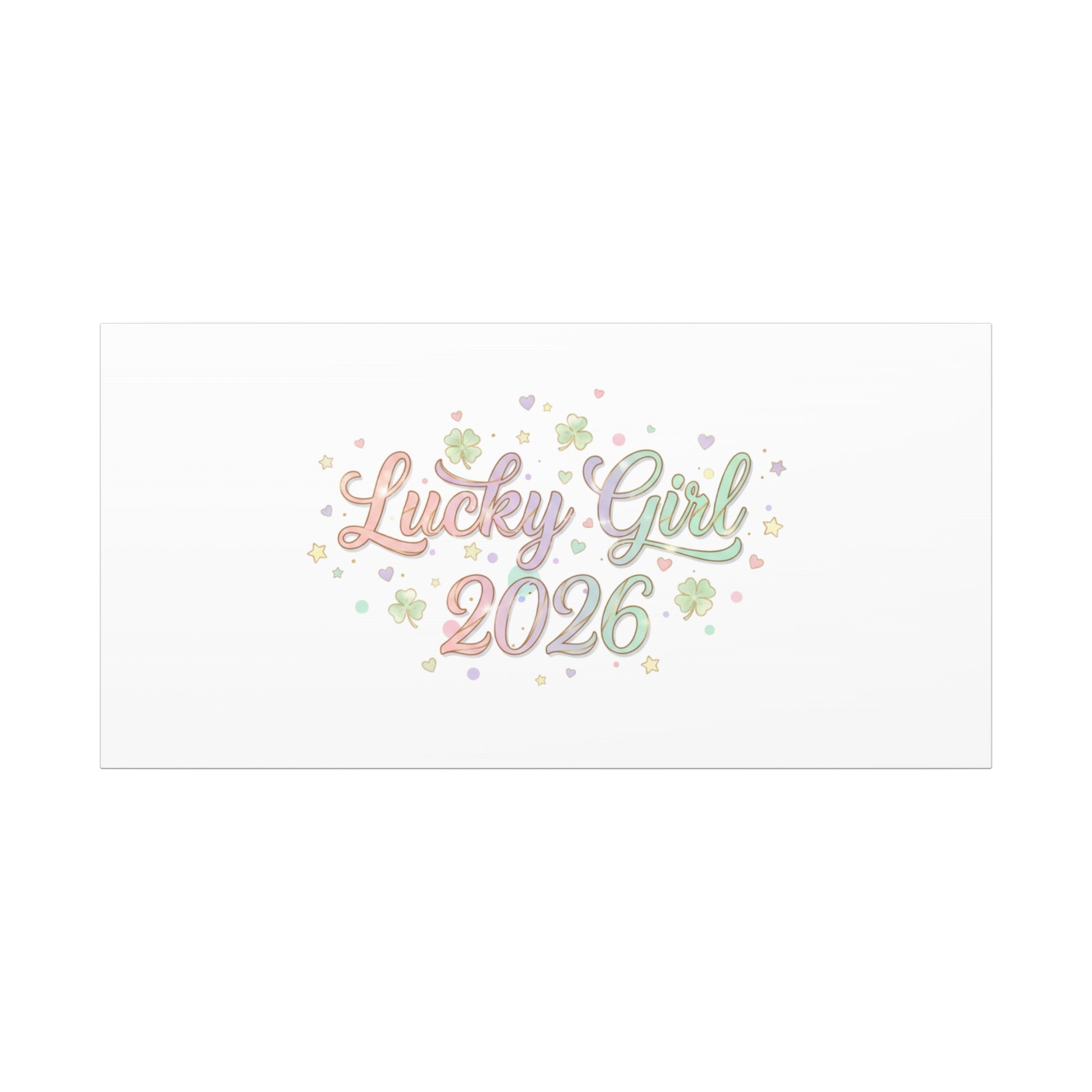 Lucky Girl 2026 Canvas | Manifest Luck, Lucky Charms Wall Art-Canvas-Haxberry-Printify