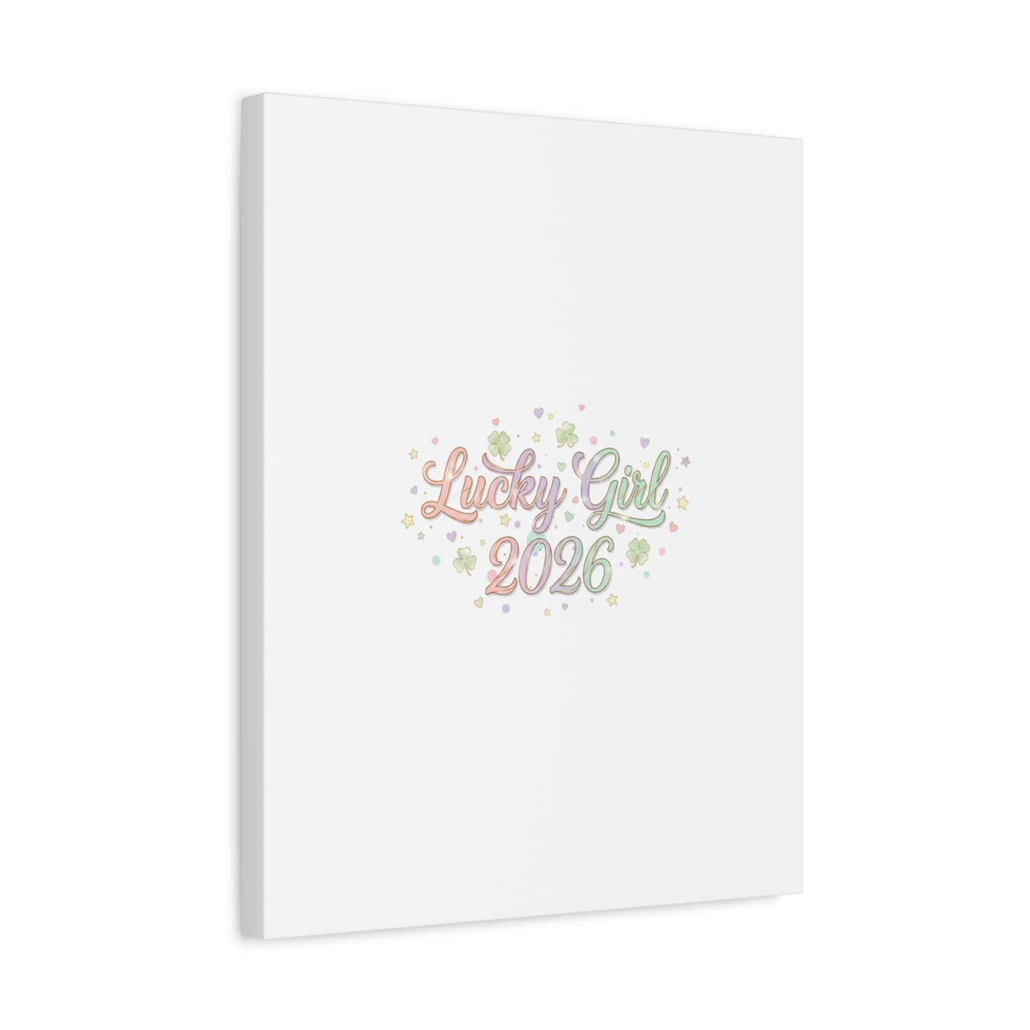 Lucky Girl 2026 Canvas | Manifest Luck, Lucky Charms Wall Art-Canvas-Haxberry-Printify