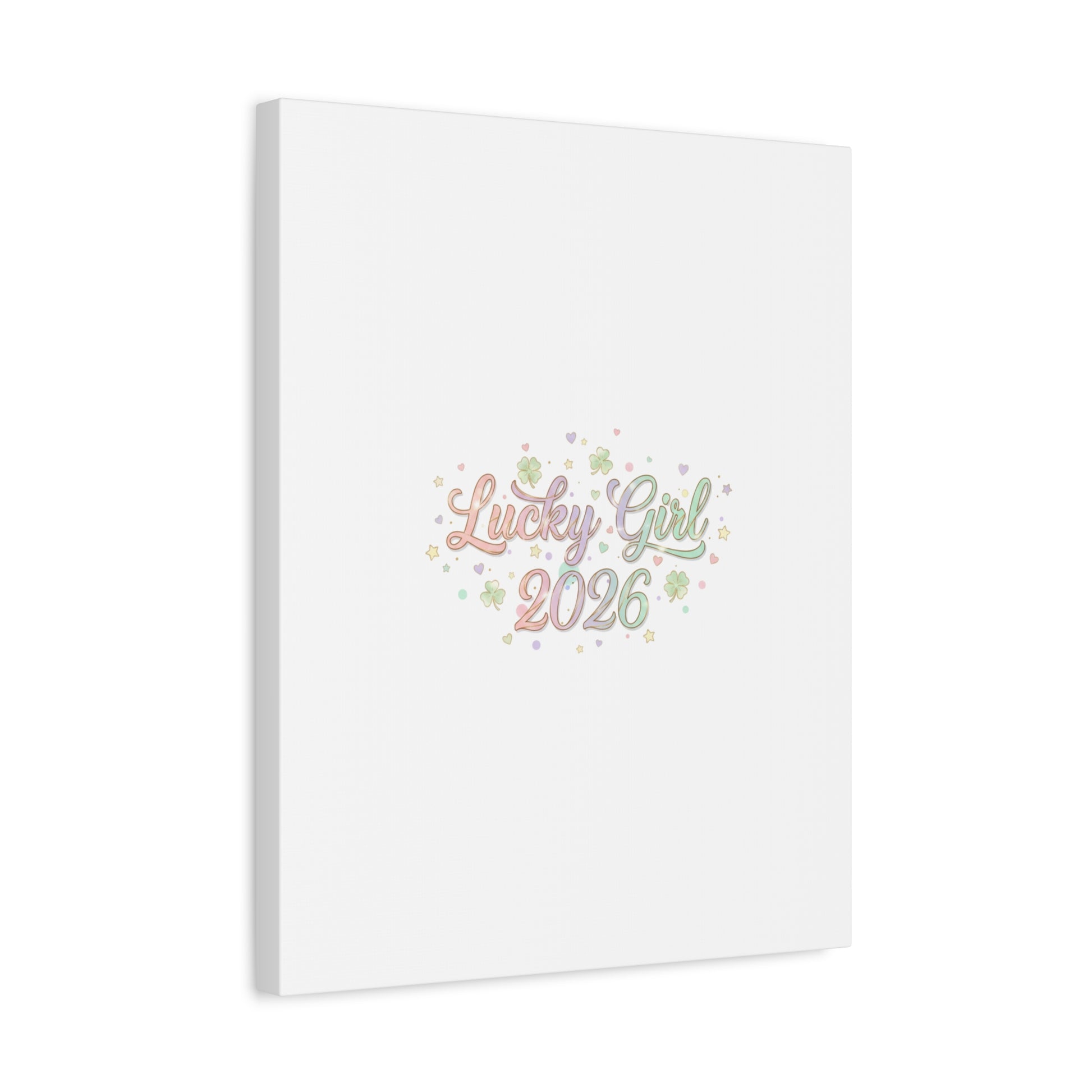 Lucky Girl 2026 Canvas | Manifest Luck, Lucky Charms Wall Art-Canvas-Haxberry-Printify