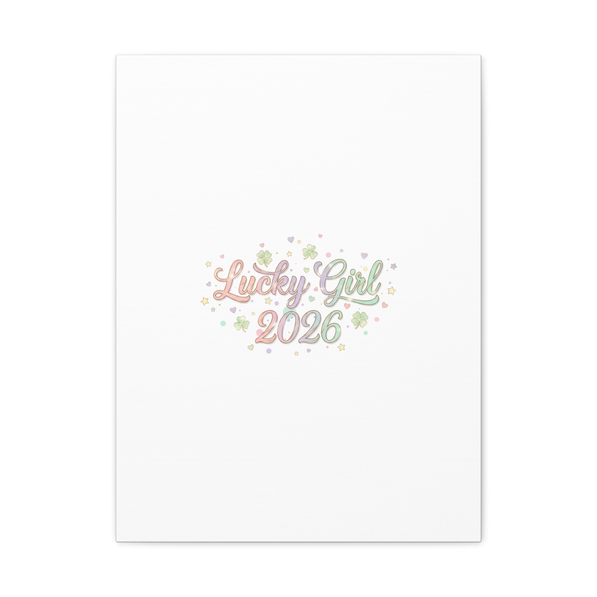Lucky Girl 2026 Canvas | Manifest Luck, Lucky Charms Wall Art-Canvas-Haxberry-Printify