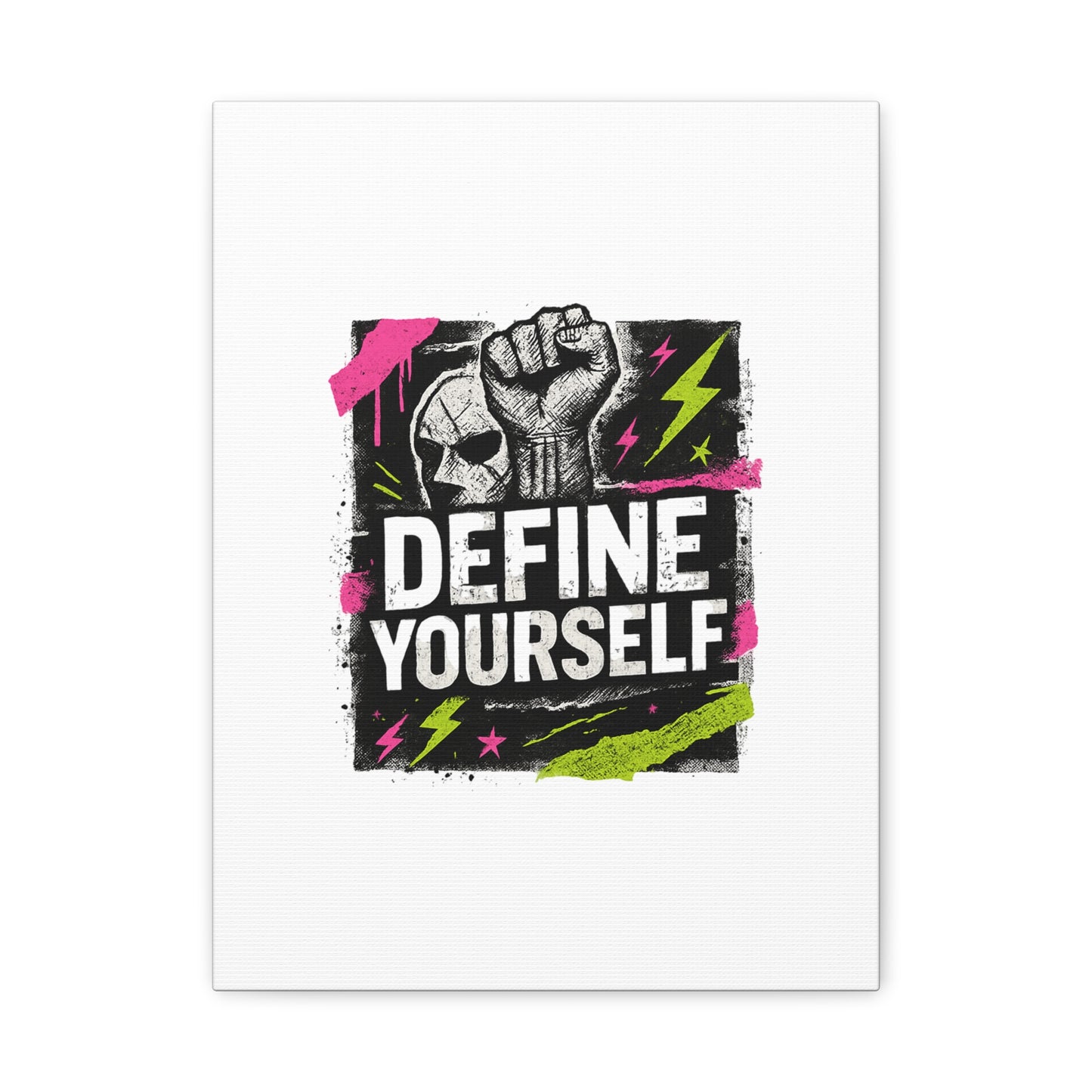 Define Yourself Canvas Wall Art — Bold Motivational Matte Print-Canvas-Haxberry-Printify