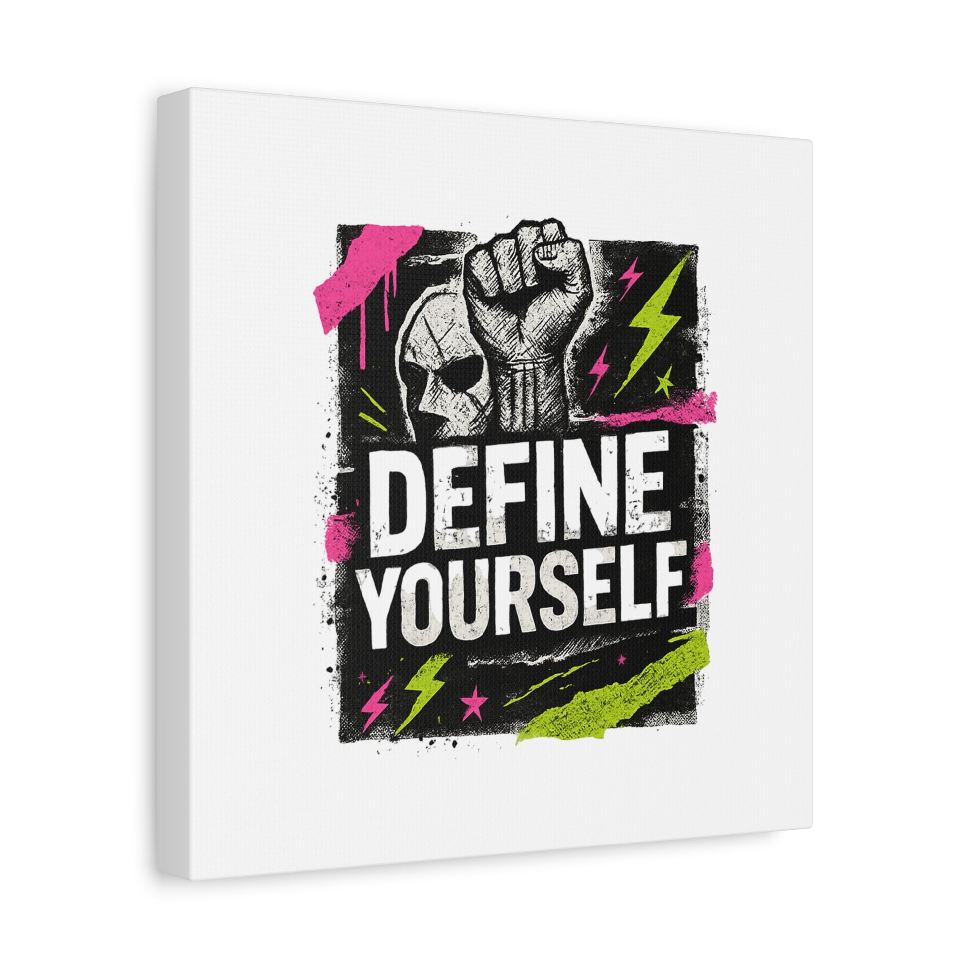 Define Yourself Canvas Wall Art — Bold Motivational Matte Print-Canvas-Haxberry-Printify