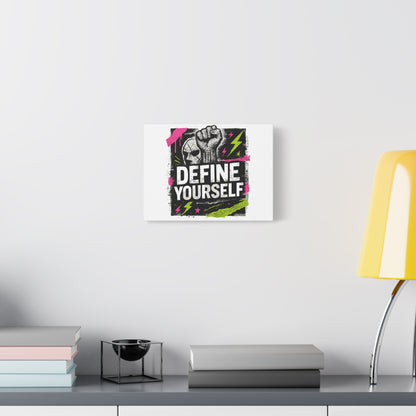 Define Yourself Canvas Wall Art — Bold Motivational Matte Print-Canvas-Haxberry-Printify