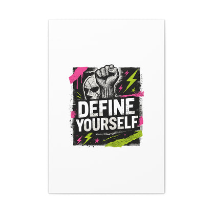 Define Yourself Canvas Wall Art — Bold Motivational Matte Print-Canvas-Haxberry-Printify
