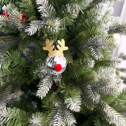 Mirror Elk Horn Christmas Ball Tree Decoration Pendant-Gift card-Haxberry-Haxberry