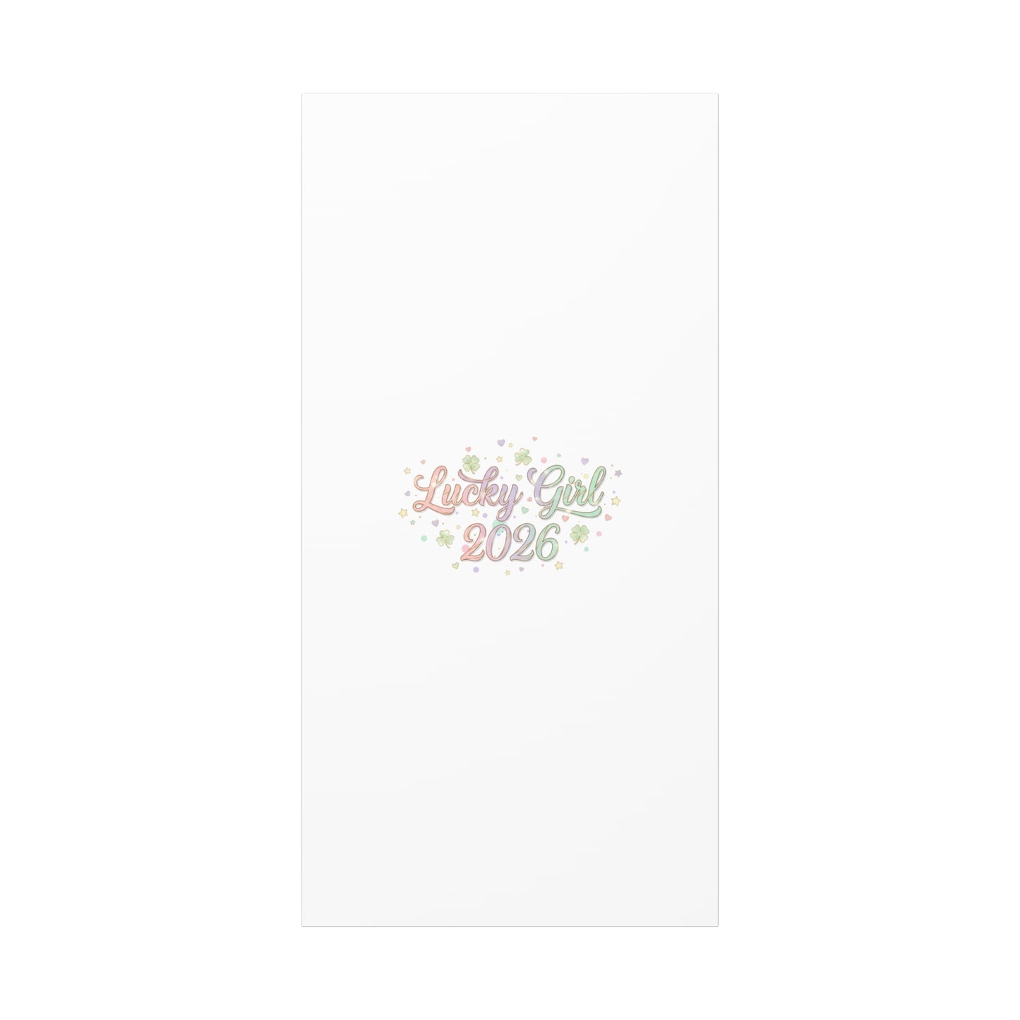 Lucky Girl 2026 Canvas | Manifest Luck, Lucky Charms Wall Art-Canvas-Haxberry-Printify