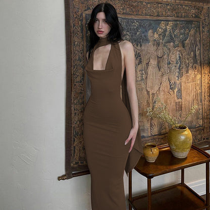 Slim Backless Halter Neck Dress

Product Attribute: